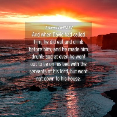 Picture 04 - 2 Samuel 11:13 ASV - And when David had called him, he did eat and - Bible Verse Picture
