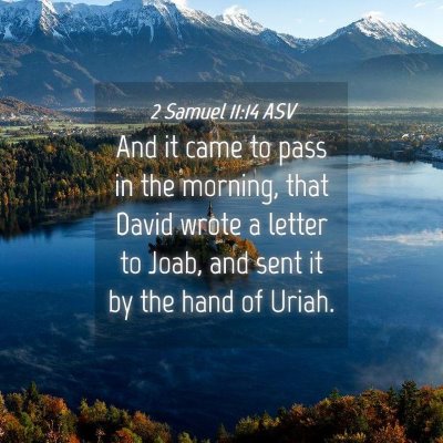 Picture 04 - 2 Samuel 11:14 ASV - And it came to pass in the morning, that David - Bible Verse Picture