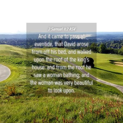 Picture 04 - 2 Samuel 11:2 ASV - And it came to pass at eventide, that David arose - Bible Verse Picture