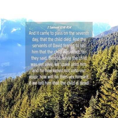 Picture 04 - 2 Samuel 12:18 ASV - And it came to pass on the seventh day, that the - Bible Verse Picture