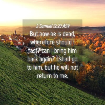 Picture 04 - 2 Samuel 12:23 ASV - But now he is dead, wherefore should I fast? can - Bible Verse Picture