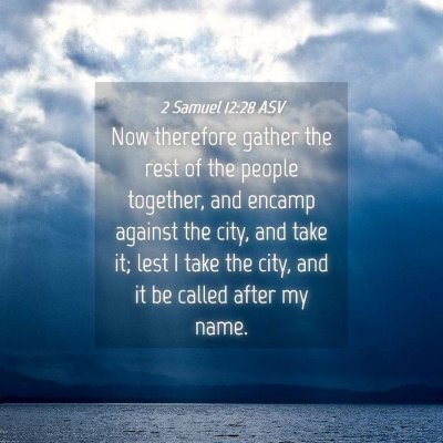 Picture 04 - 2 Samuel 12:28 ASV - Now therefore gather the rest of the people - Bible Verse Picture