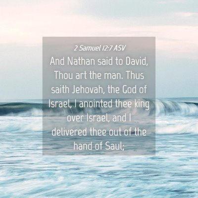 Picture 04 - 2 Samuel 12:7 ASV - And Nathan said to David, Thou art the man. Thus - Bible Verse Picture
