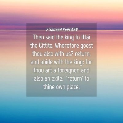 Picture 04 - 2 Samuel 15:19 ASV - Then said the king to Ittai the Gittite, - Bible Verse Picture