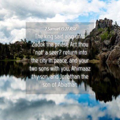 Picture 04 - 2 Samuel 15:27 ASV - The king said also unto Zadok the priest, Art - Bible Verse Picture