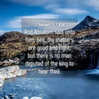 Picture 04 - 2 Samuel 15:3 ASV - And Absalom said unto him, See, thy matters are - Bible Verse Picture