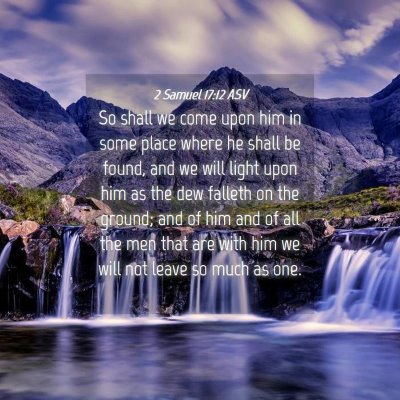 Picture 04 - 2 Samuel 17:12 ASV - So shall we come upon him in some place where he - Bible Verse Picture