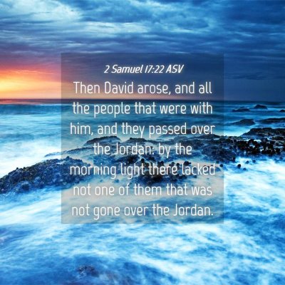 Picture 04 - 2 Samuel 17:22 ASV - Then David arose, and all the people that were - Bible Verse Picture