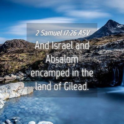 Picture 04 - 2 Samuel 17:26 ASV - And Israel and Absalom encamped in the land of - Bible Verse Picture