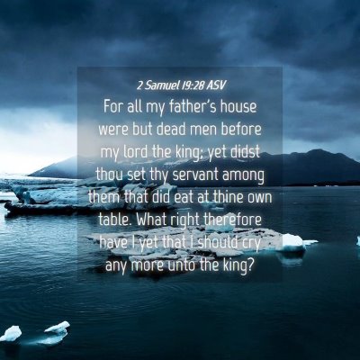 Picture 04 - 2 Samuel 19:28 ASV - For all my father's house were but dead men - Bible Verse Picture
