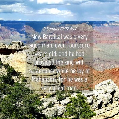 Picture 04 - 2 Samuel 19:32 ASV - Now Barzillai was a very aged man, even fourscore - Bible Verse Picture