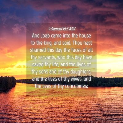 Picture 04 - 2 Samuel 19:5 ASV - And Joab came into the house to the king, and - Bible Verse Picture