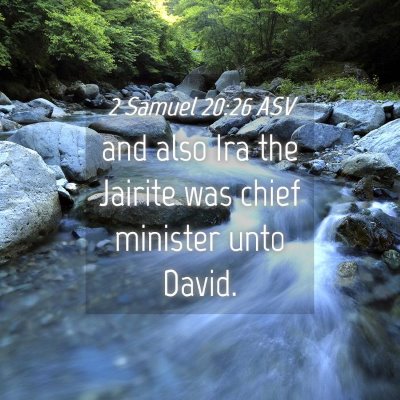 Picture 04 - 2 Samuel 20:26 ASV - and also Ira the Jairite was chief minister unto - Bible Verse Picture