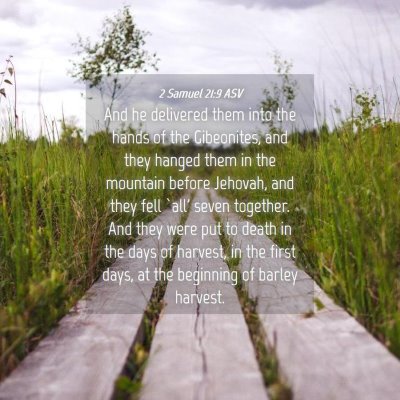 Picture 04 - 2 Samuel 21:9 ASV - And he delivered them into the hands of the - Bible Verse Picture