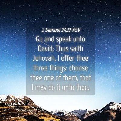 Picture 04 - 2 Samuel 24:12 ASV - Go and speak unto David, Thus saith Jehovah, I - Bible Verse Picture