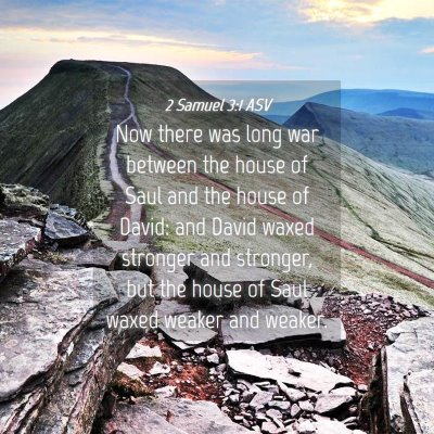 Picture 04 - 2 Samuel 3:1 ASV - Now there was long war between the house of Saul - Bible Verse Picture