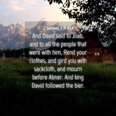 Picture 04 - 2 Samuel 3:31 ASV - And David said to Joab, and to all the people - Bible Verse Picture