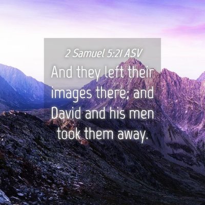 Picture 04 - 2 Samuel 5:21 ASV - And they left their images there; and David and - Bible Verse Picture