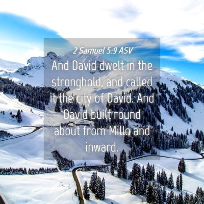 Picture 04 - 2 Samuel 5:9 ASV - And David dwelt in the stronghold, and called it - Bible Verse Picture