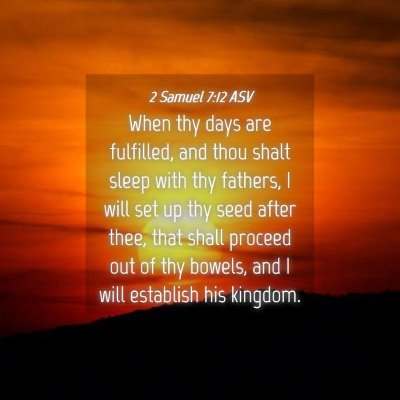 Picture 04 - 2 Samuel 7:12 ASV - When thy days are fulfilled, and thou shalt sleep - Bible Verse Picture