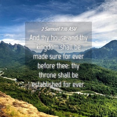 Picture 04 - 2 Samuel 7:16 ASV - And thy house and thy kingdom shall be made sure - Bible Verse Picture