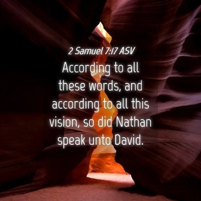 Picture 04 - 2 Samuel 7:17 ASV - According to all these words, and according to - Bible Verse Picture