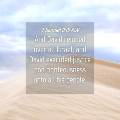 Picture 04 - 2 Samuel 8:15 ASV - And David reigned over all Israel; and David - Bible Verse Picture