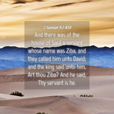 Picture 04 - 2 Samuel 9:2 ASV - And there was of the house of Saul a servant - Bible Verse Picture