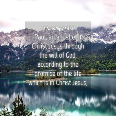 Picture 04 - 2 Timothy 1:1 ASV - Paul, an apostle of Christ Jesus through the will - Bible Verse Picture