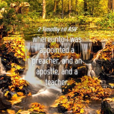 Picture 04 - 2 Timothy 1:11 ASV - whereunto I was appointed a preacher, and an - Bible Verse Picture