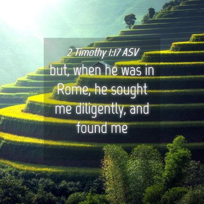 Picture 04 - 2 Timothy 1:17 ASV - but, when he was in Rome, he sought me - Bible Verse Picture