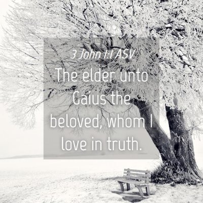 Picture 04 - 3 John 1:1 ASV - The elder unto Gaius the beloved, whom I love in - Bible Verse Picture