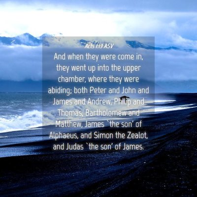 Picture 04 - Acts 1:13 ASV - And when they were come in, they went up into the - Bible Verse Picture