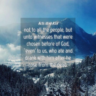Picture 04 - Acts 10:41 ASV - not to all the people, but unto witnesses that - Bible Verse Picture