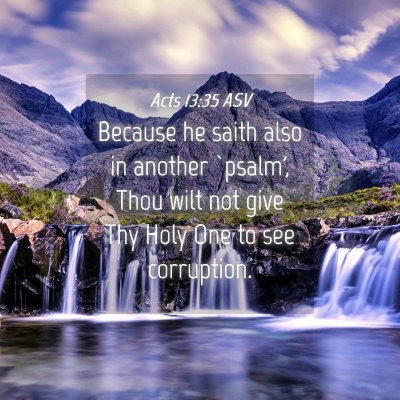Picture 04 - Acts 13:35 ASV - Because he saith also in another `psalm', Thou - Bible Verse Picture
