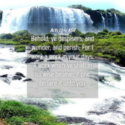 Picture 04 - Acts 13:41 ASV - Behold, ye despisers, and wonder, and perish; For - Bible Verse Picture
