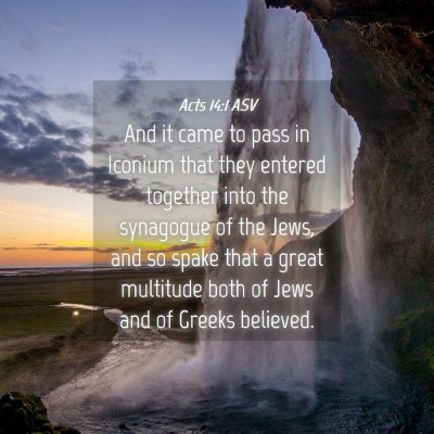 Picture 04 - Acts 14:1 ASV - And it came to pass in Iconium that they entered - Bible Verse Picture