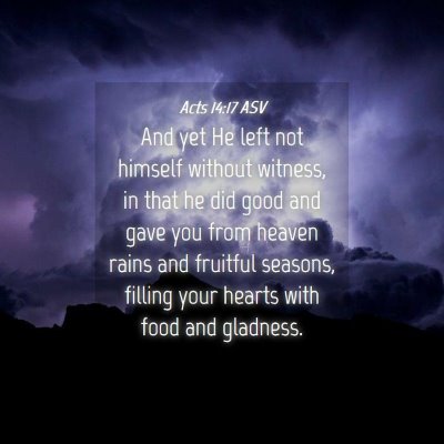 Picture 04 - Acts 14:17 ASV - And yet He left not himself without witness, in - Bible Verse Picture