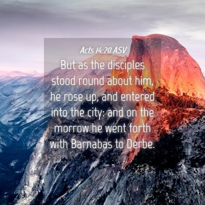 Picture 04 - Acts 14:20 ASV - But as the disciples stood round about him, he - Bible Verse Picture