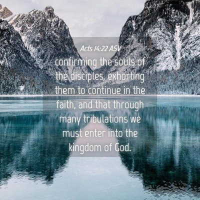 Picture 04 - Acts 14:22 ASV - confirming the souls of the disciples, exhorting - Bible Verse Picture