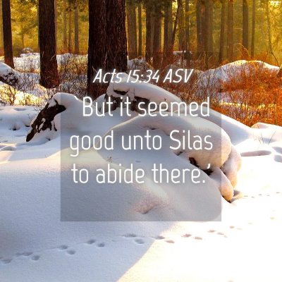 Picture 04 - Acts 15:34 ASV - `But it seemed good unto Silas to abide - Bible Verse Picture