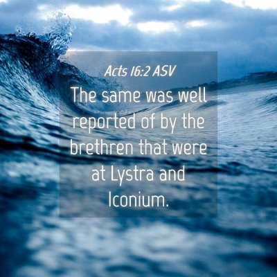 Picture 04 - Acts 16:2 ASV - The same was well reported of by the brethren - Bible Verse Picture