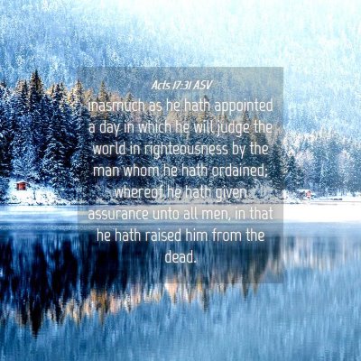 Picture 04 - Acts 17:31 ASV - inasmuch as he hath appointed a day in which he - Bible Verse Picture