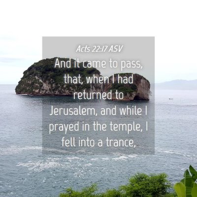 Picture 04 - Acts 22:17 ASV - And it came to pass, that, when I had returned to - Bible Verse Picture