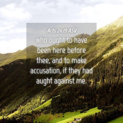 Picture 04 - Acts 24:19 ASV - who ought to have been here before thee, and to - Bible Verse Picture