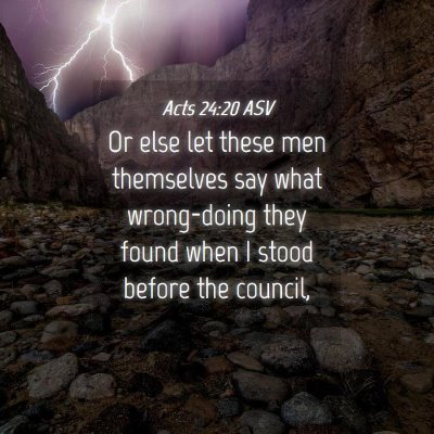 Picture 04 - Acts 24:20 ASV - Or else let these men themselves say what - Bible Verse Picture