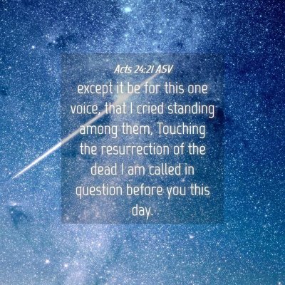 Picture 04 - Acts 24:21 ASV - except it be for this one voice, that I cried - Bible Verse Picture