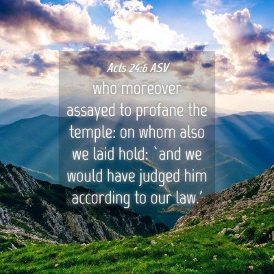 Picture 04 - Acts 24:6 ASV - who moreover assayed to profane the temple: on - Bible Verse Picture