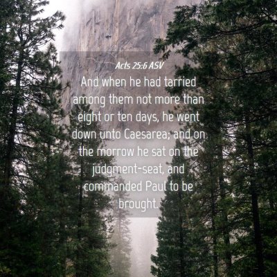 Picture 04 - Acts 25:6 ASV - And when he had tarried among them not more than - Bible Verse Picture