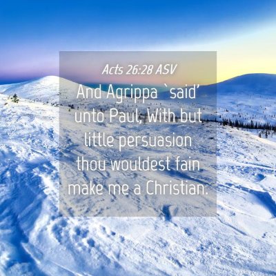 Picture 04 - Acts 26:28 ASV - And Agrippa `said' unto Paul, With but little - Bible Verse Picture